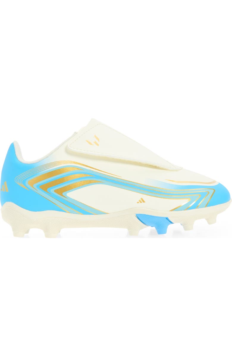 adidas Kids' F50 Messi Club Soccer Cleat, Alternate, color, Ivory/ Semi Blue/ Icey Blue