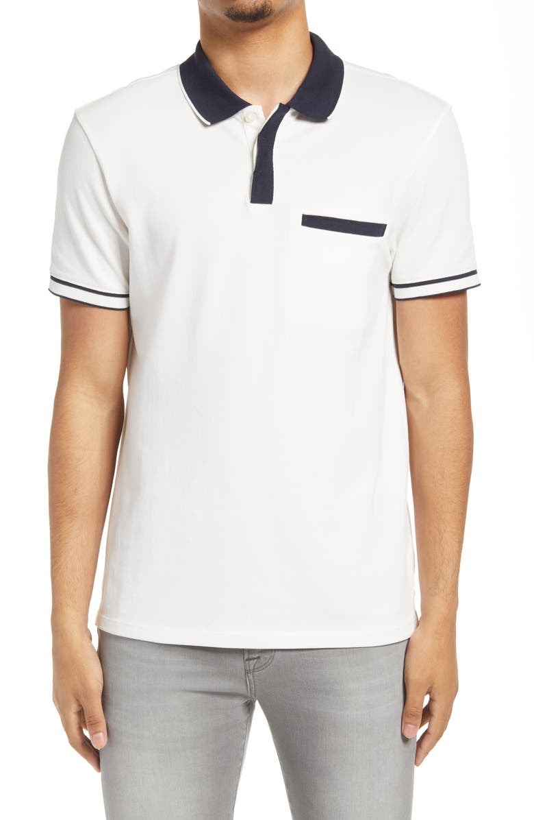 Club Monaco Welt Pocket Short Sleeve Polo, Main, color, 
