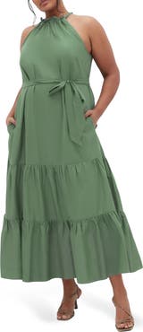 City Chic Kiana High Neck Maxi Dress