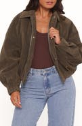 Petal & Pup Jensen Faux Suede Bomber Jacket