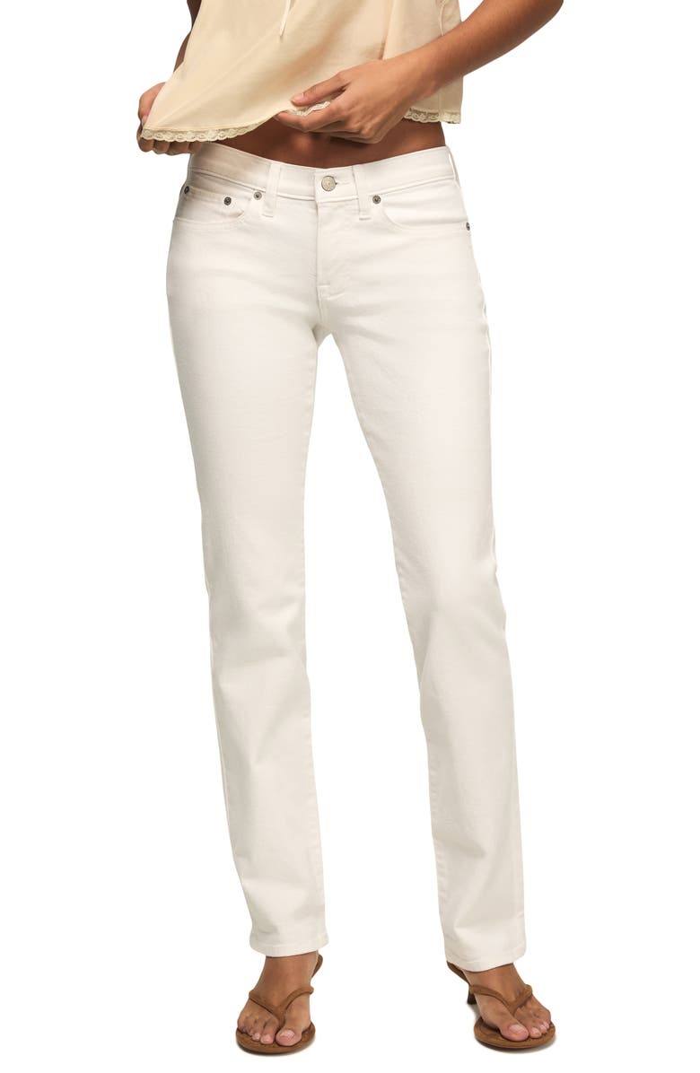 Lucky Brand Sweet Mid Rise Straight Leg Jeans, Main, color, Bright White