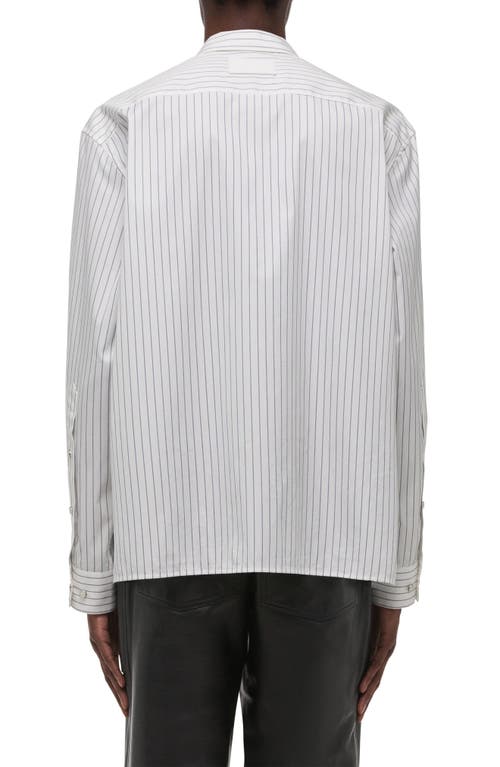 Helmut Lang Relaxed Fit Stripe Button-up Shirt In White
