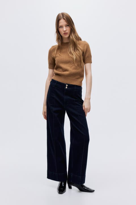Wide High Ankle Jeans