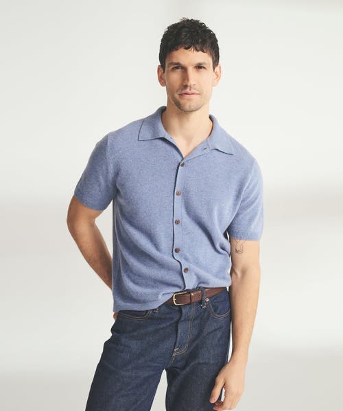 Naadam Signature Cashmere Short Sleeve Button Down