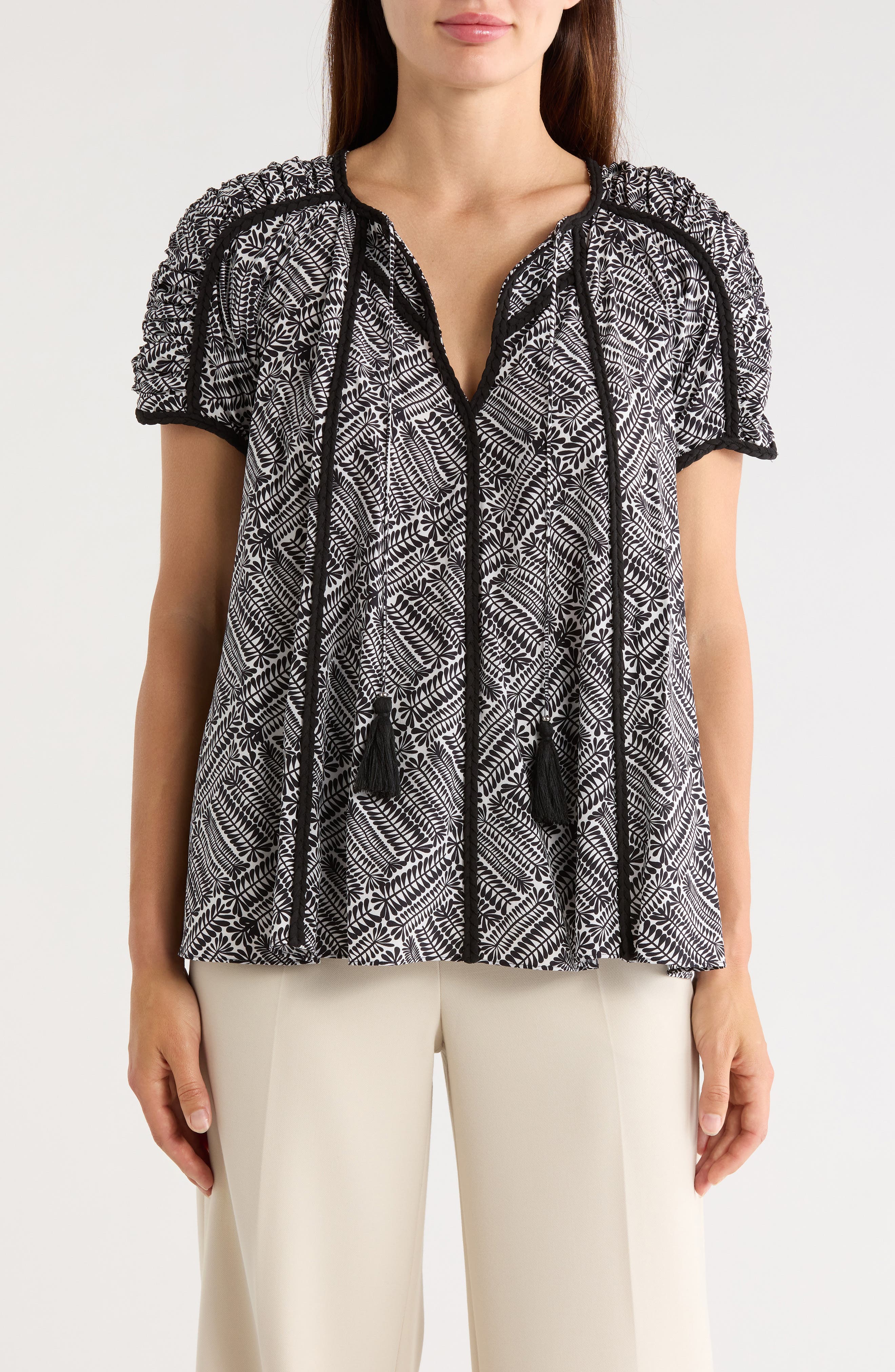 The Juliana Print Silk Top
