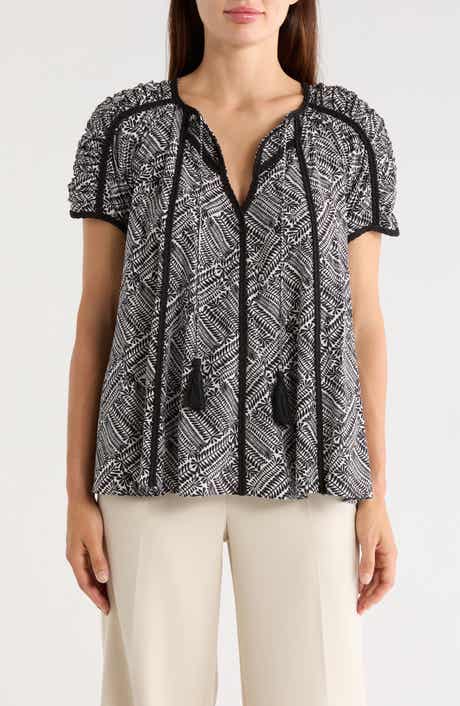 The Juliana Print Silk Top