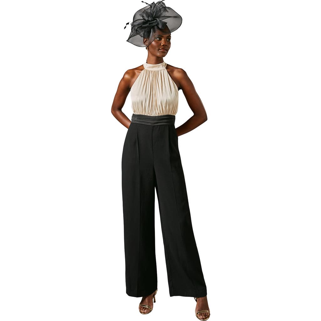 Coast Mono Halter Jumpsuit In Black