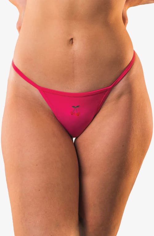 Cheeky Cherry 2-pack Leakproof Everyday Liner Ultra Smooth String Thong In Onyx/cheeky Pink