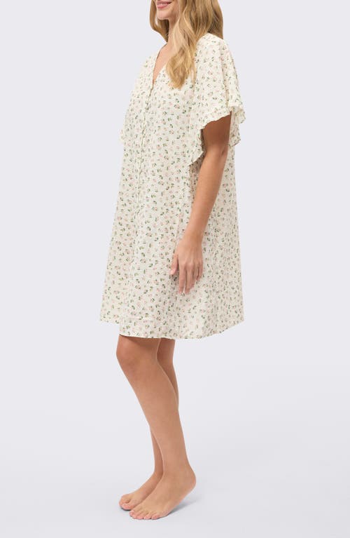 Papinelle Swiss Dot Frill Cotton Nightgown In Neutral