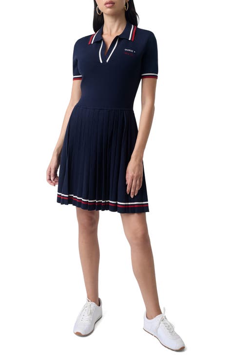 Marilyn Short Sleeve Polo Sweater Dress