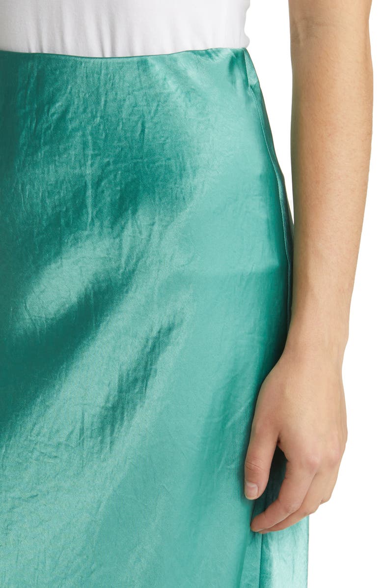 Max Mara Leisure Blando Satin Midi Skirt, Alternate, color, 