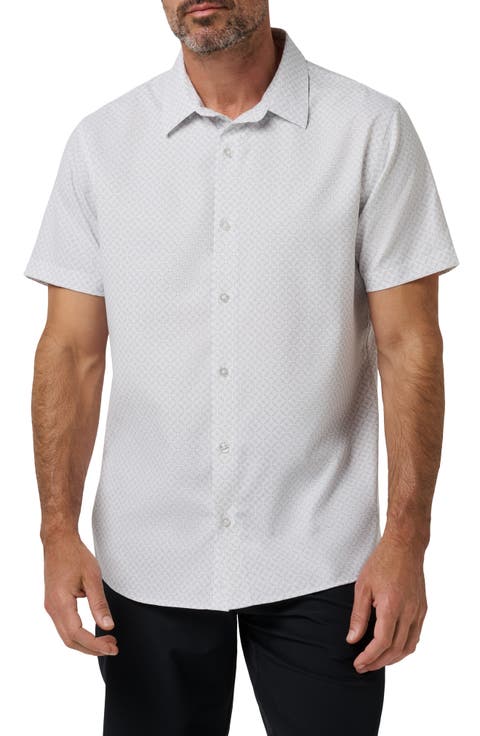 Techwoven Flair Short Sleeve Button-Up Shirt