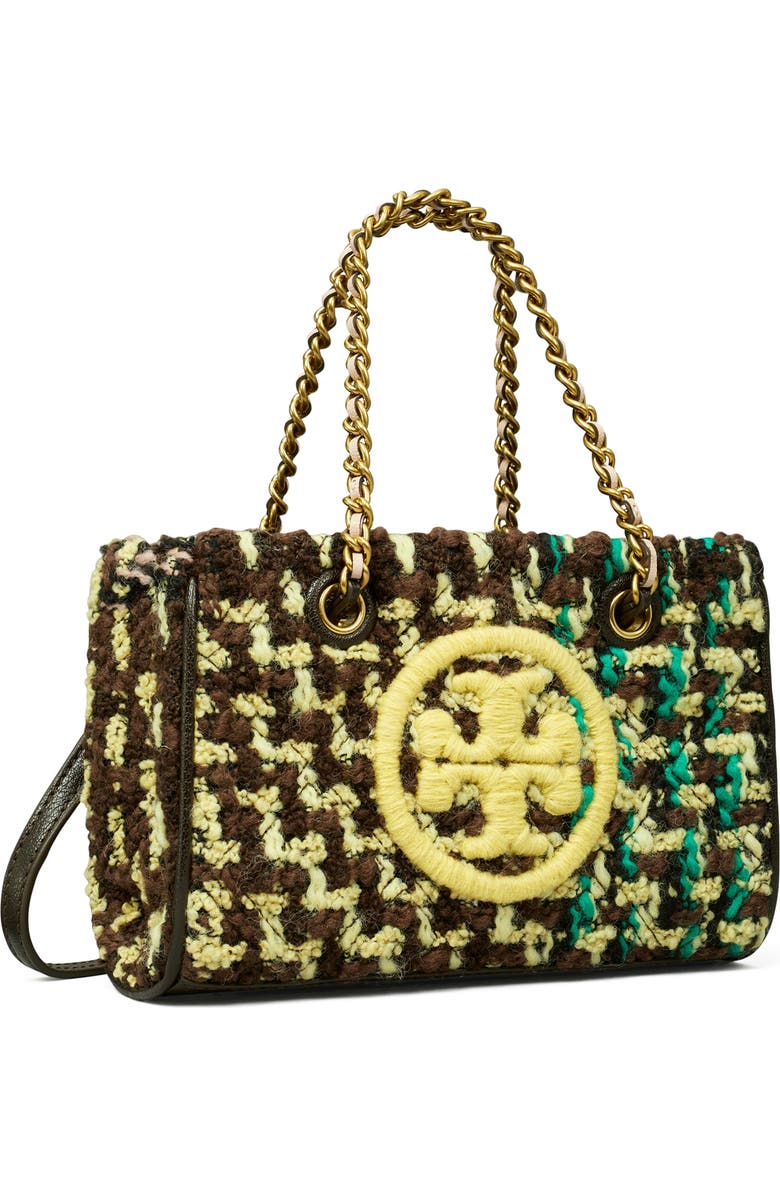 Tory Burch Mini Fleming Tweed Tote, Alternate, color,