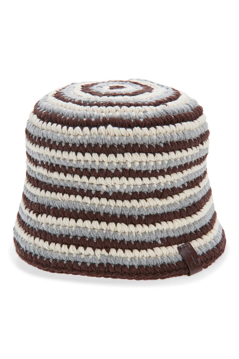 Lou Knit Bucket Hat, Main, color, BROWN MULTI