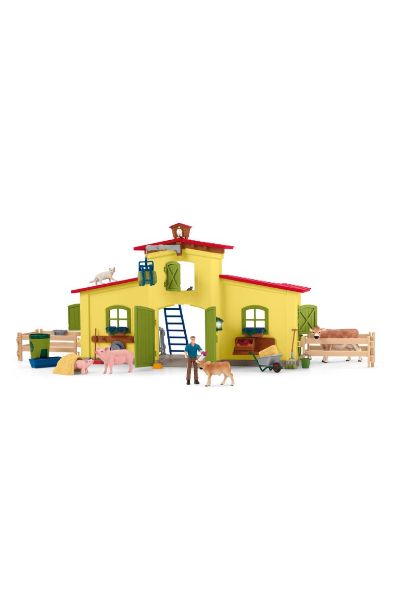 Farm World Large Farm 92 Piece Playset, Main, color, Multicolored