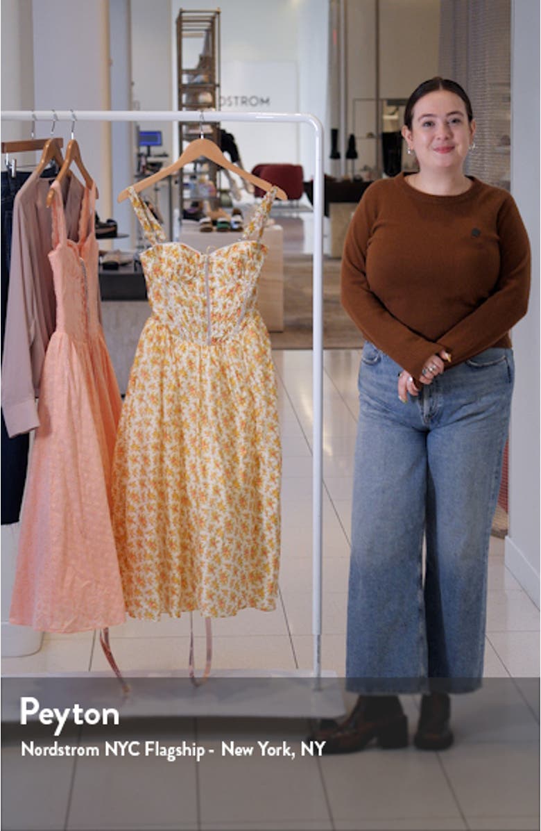 Kelly Floral Print Corset Dress, sales video thumbnail