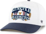 '47 Men's '47 White/Navy Seattle Mariners Americana Eagle Hitch Adjustable Hat