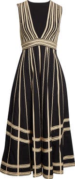 Ulla Johnson Palermo Plunge Neck Midi Dress