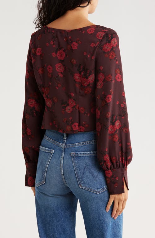 Leith Tie Front Crepe Long Sleeve Top