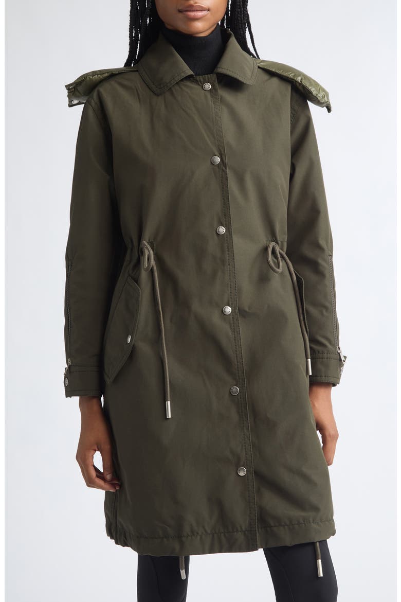 Halicte Down Parka with Removable Faux Fur Lining, Alternate, color, GREEN