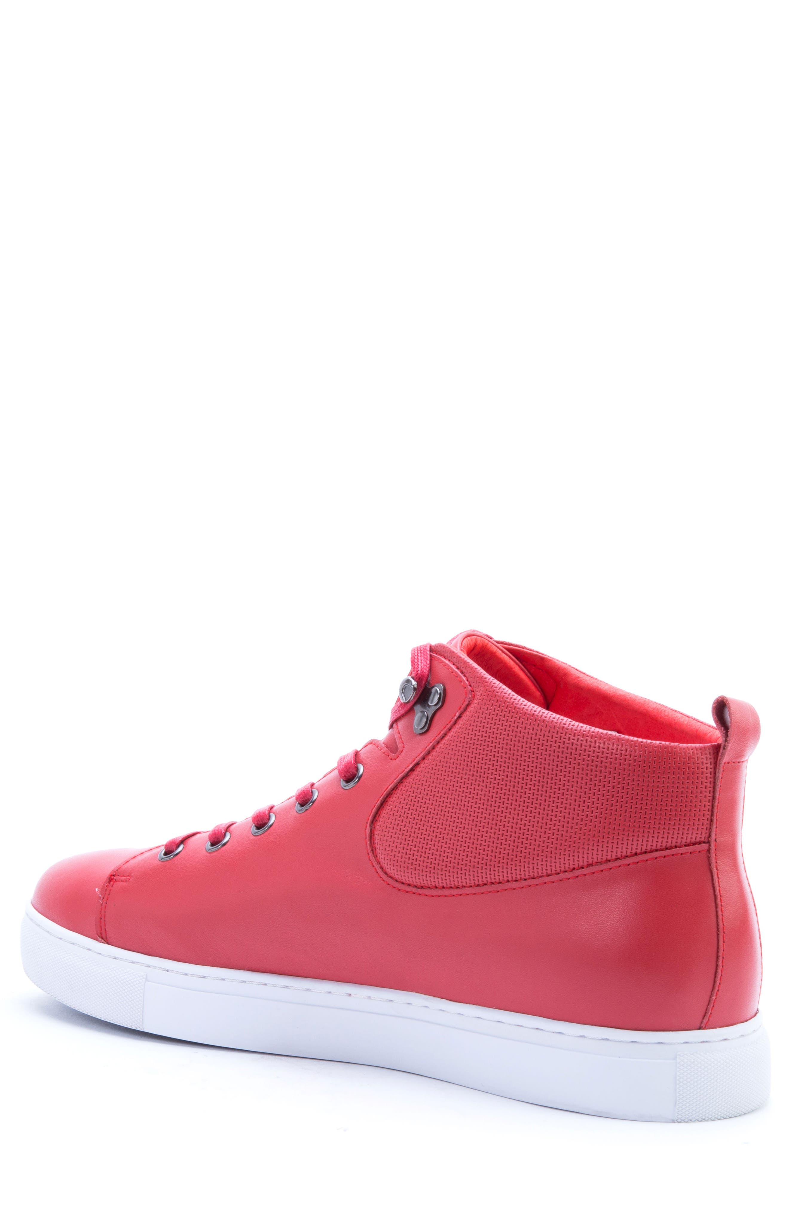 Badgley Mischka Sanders Sneaker, Alternate, color, RED LEATHER
