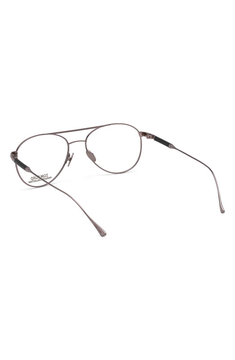 TOM FORD 54mm Pilot Optical Glasses, Alternate, color, Ruthenium