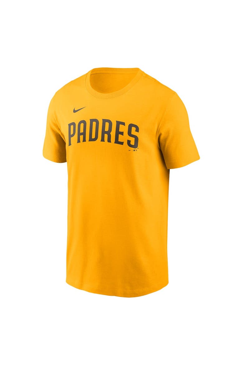 Men's Nike Manny Machado Gold San Diego Padres Fuse Name & Number T-Shirt, Alternate, color, Gold