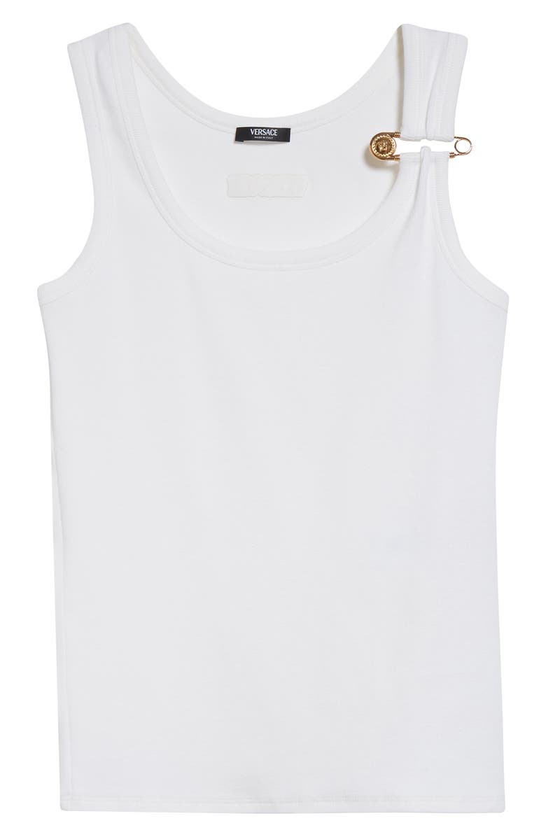 Versace Safety Pin Rib Tank, Alternate, color,