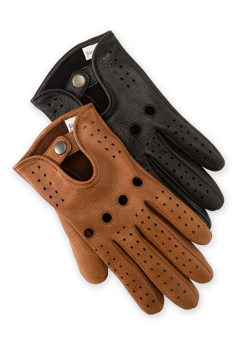 Deerskin Driving Gloves, Main, color, BROWN