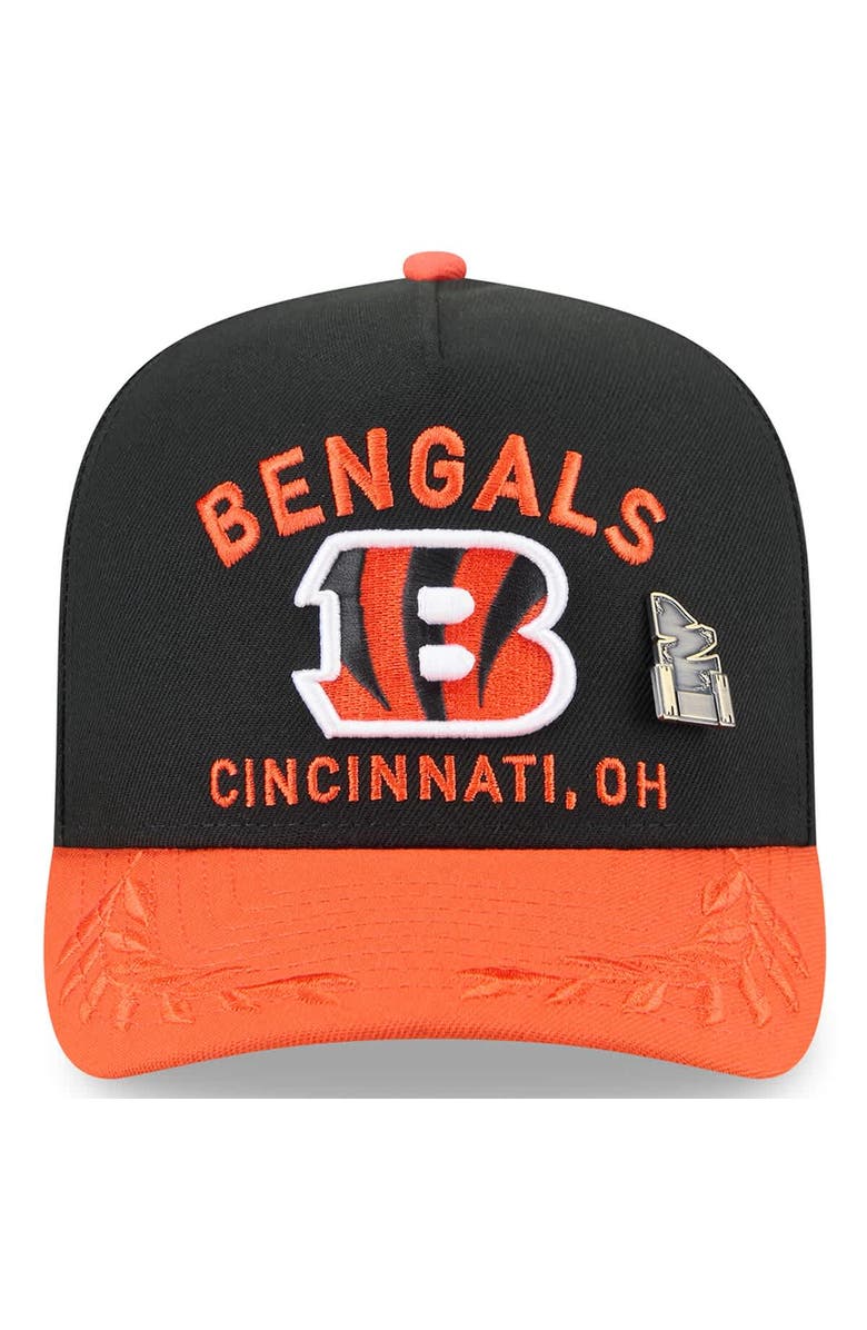 New Era Men's New Era Black/Orange Cincinnati Bengals 2025 NFL Draft On Stage A-Frame 59FIFTY Fitted Hat, Alternate, color, Black