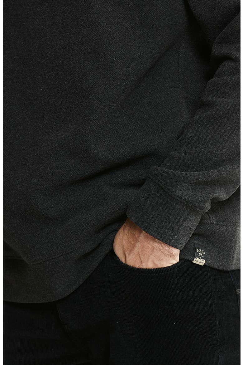 Textured Pullover Hoodie, Alternate, color, BLACK