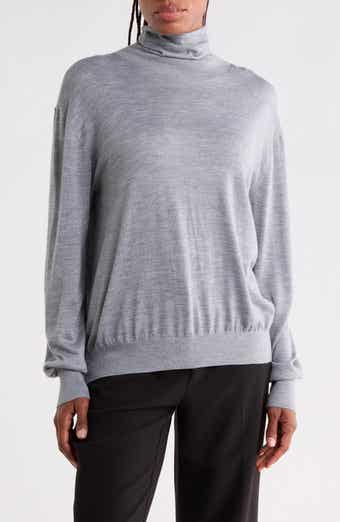 Easy Wool & Silk Turtleneck Sweater