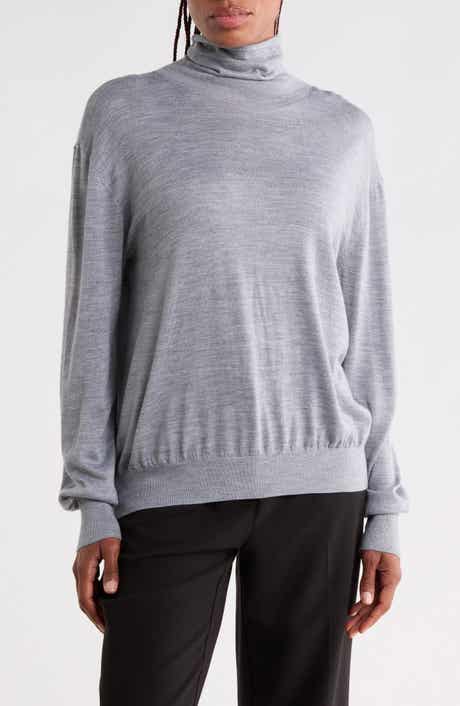 Easy Wool & Silk Turtleneck Sweater