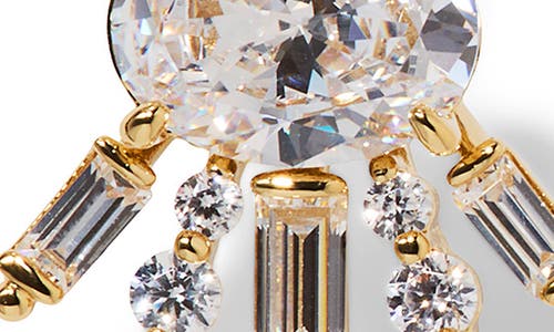 Nadri Stellar Halo Drop Earrings In Gold