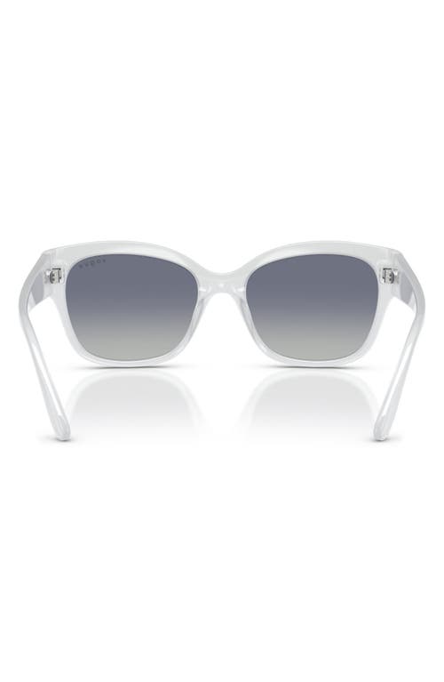 VOGUE VOGUE 55MM POLARIZED GRADIENT BUTTERFLY SUNGLASSES