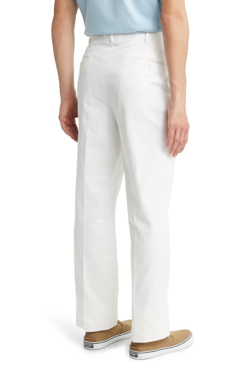 Flat Front Classic Fit Cotton Dress Pants, Alternate, color, WHITE