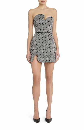 Amanda Uprichard Puzzle Strapless Minidress