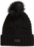 UGG® Faux Fur Pompom Cable Knit Beanie