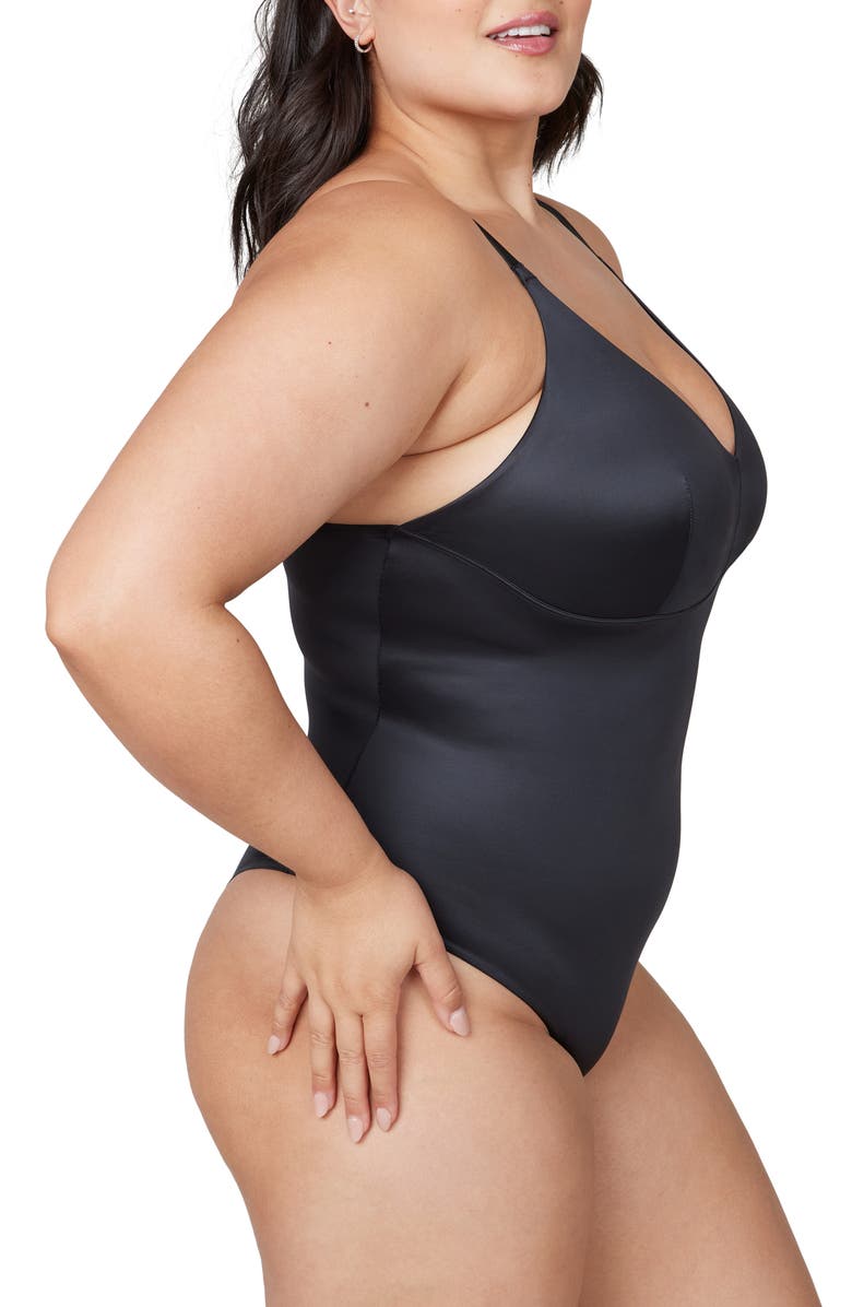 SPANX<sup>®</sup> Shaping Satin Thong Bodysuit, Alternate, color,