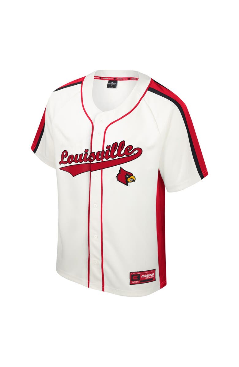 COLOSSEUM Men's Colosseum Cream Louisville Cardinals Ruth Button-Up Baseball Jersey, Alternate, color, 