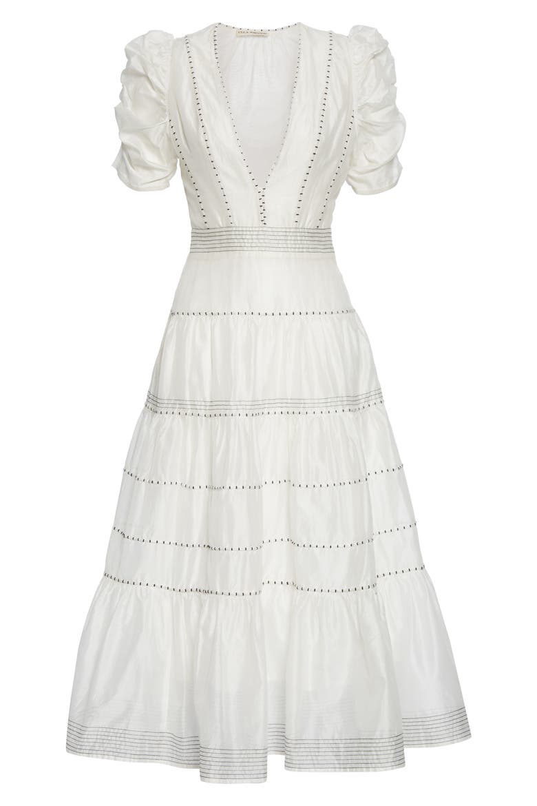 Odilie Midi Dress, Alternate, color, BLANC