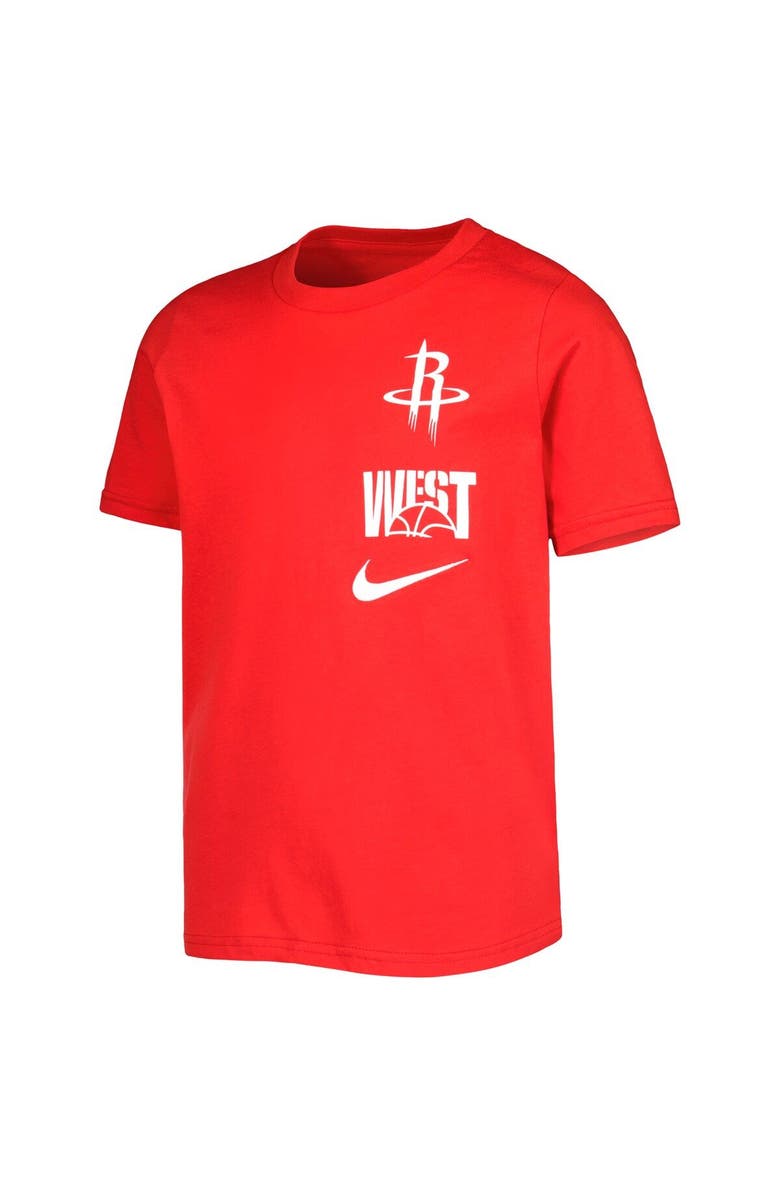 Nike Youth Nike  Red Houston Rockets Vs Block Essential T-Shirt, Alternate, color, 