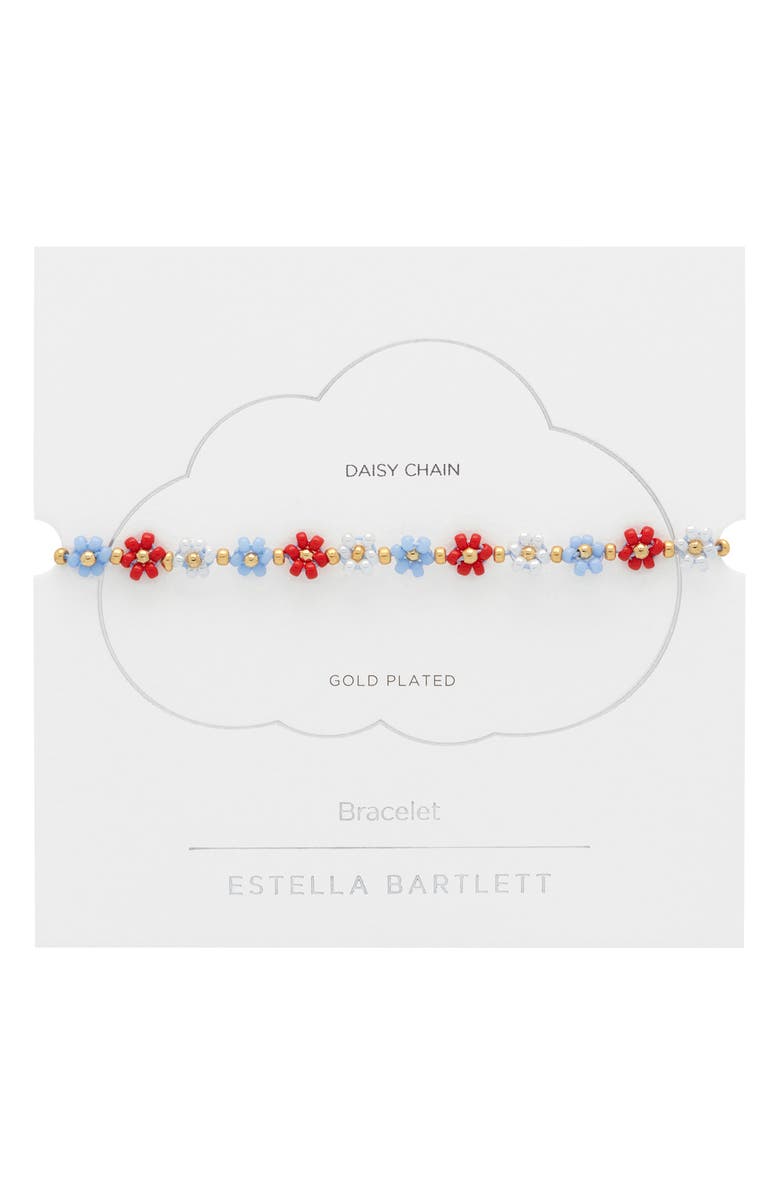 Estella Bartlett Daisy Chain Bracelet, Main, color, Gold