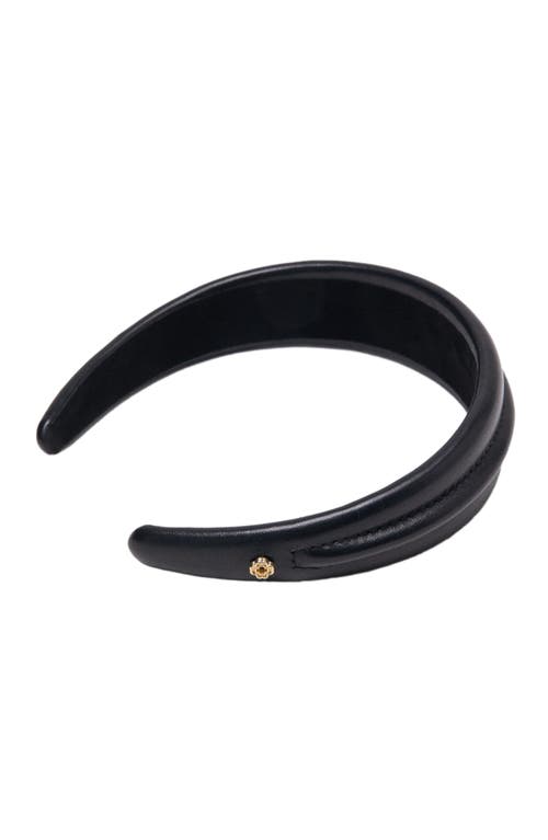 Maje Leather Headband In Black