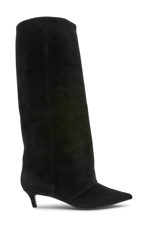 Steve Madden Luca Kitten Heel Knee High Boot In Black