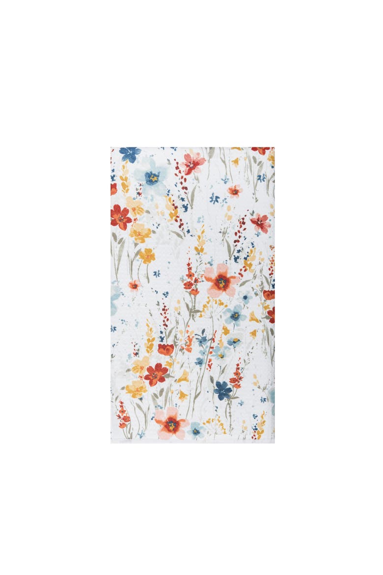 Sheila Floral Watercolor 100% Cotton Printed Dishtowel, Main, color, Red