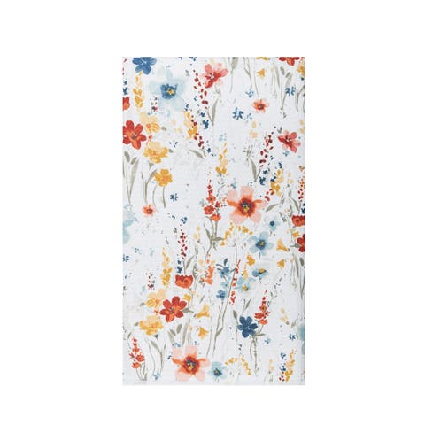 Sheila Floral Watercolor 100% Cotton Printed Dishtowel