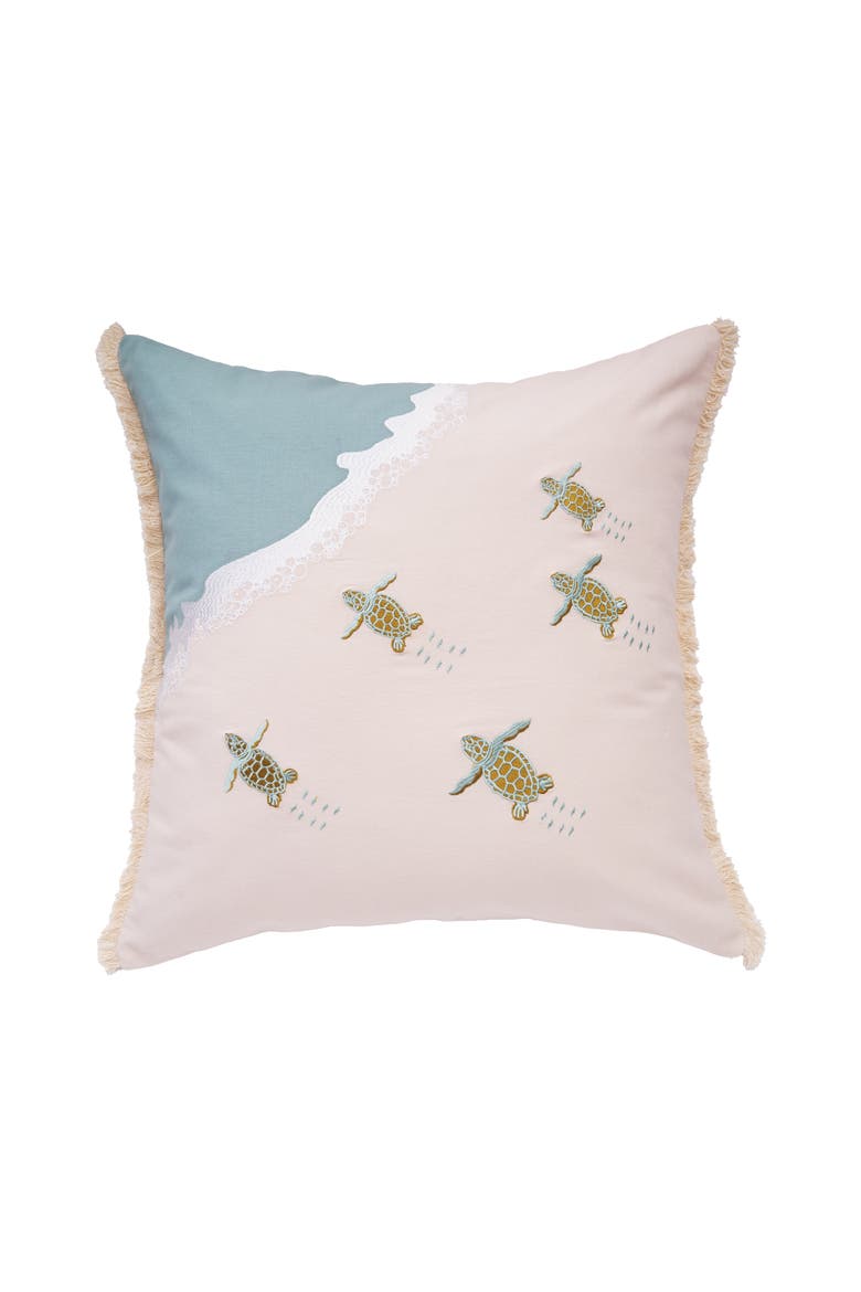 Turtle Migration Accent Pillow Decor, Main, color, Green