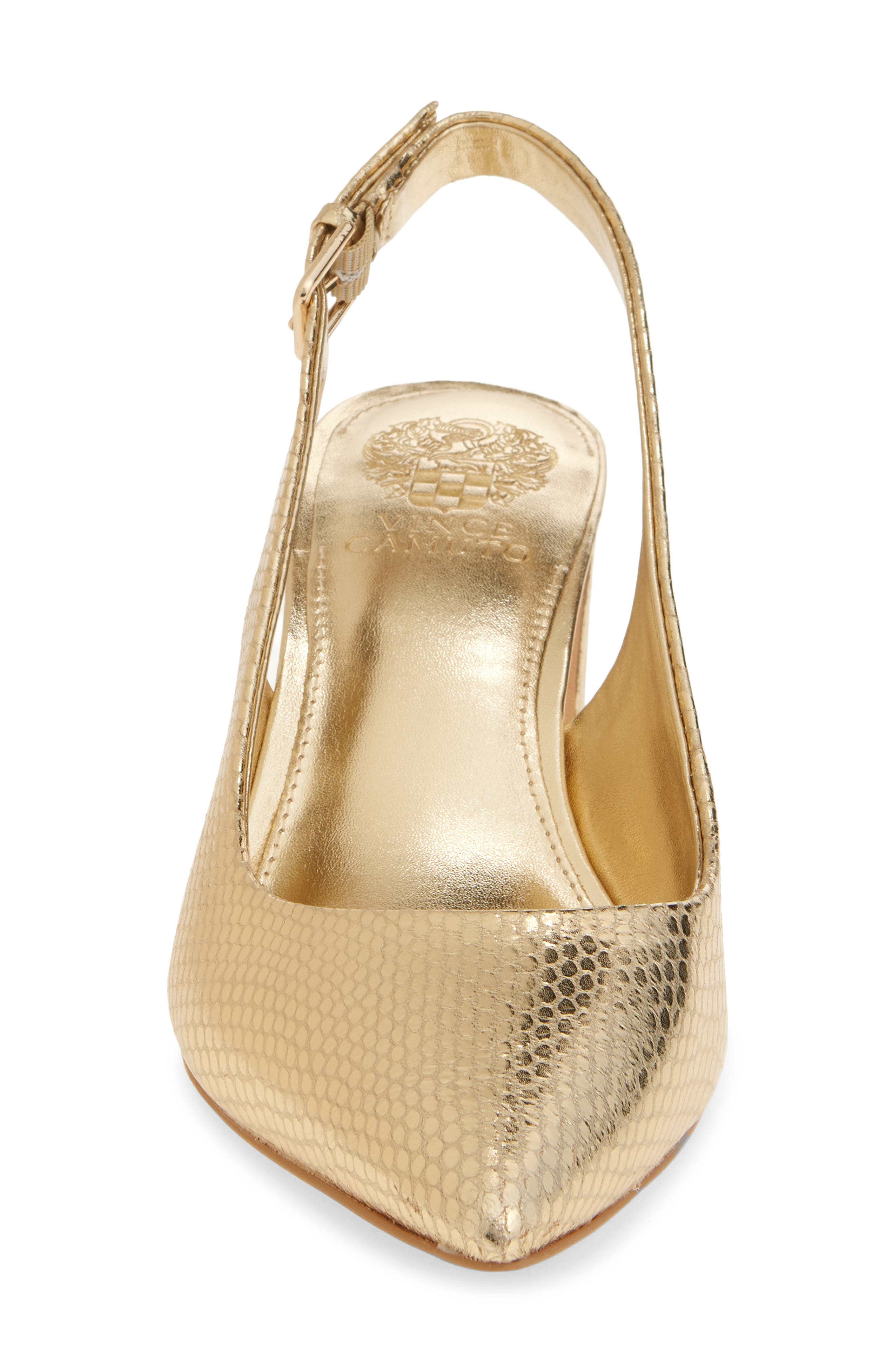 Vince Camuto Hamden Pointed Toe Slingback Pump, Alternate, color, Egyptian Gold