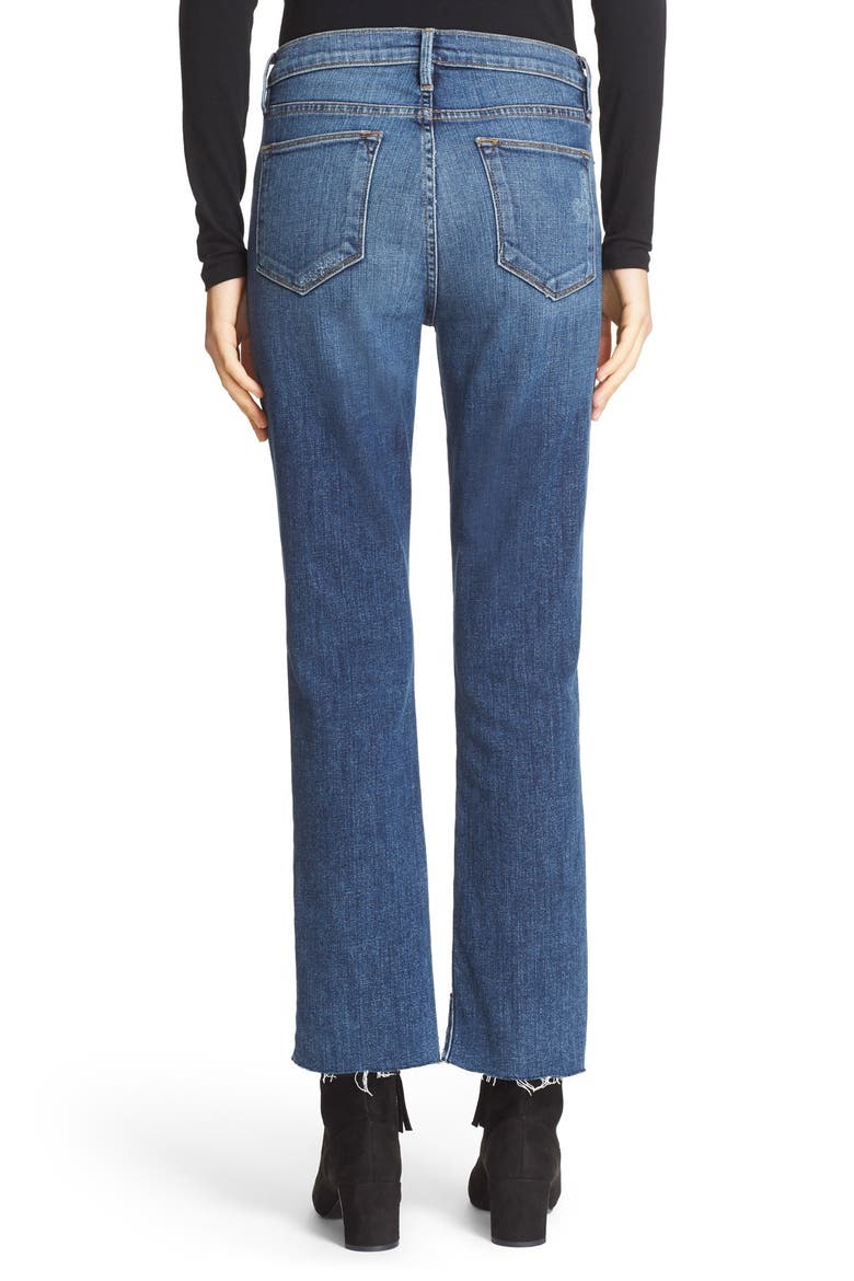 'Le High Straight' High Rise Staggered Hem Jeans (Nordstrom Exclusive), Alternate, color, CARROLL